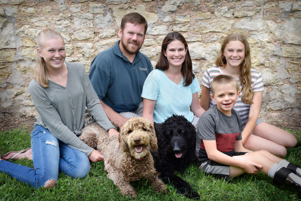 Beckman family sitting down